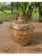 vintage ceramic Jar 3 inch with a lid handpaint thailand benjarong