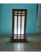 vintage lamp japan style teak wood  handicraft 