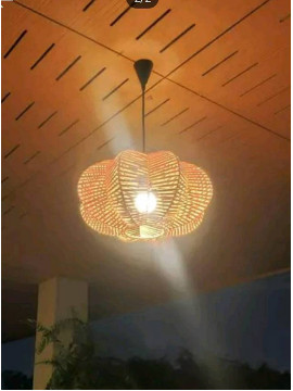 lamp pumpkin lantern rattan hanging temporary style