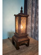 Table Bamboo Lamp  Wicker Basketry table wicker contemporary style handmade 
