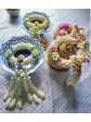Vintage Flower Garland  clay 